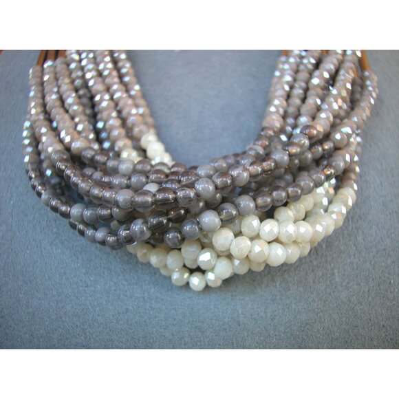 12 Strand Beaded Necklace With 16" Chain 3" Extension - Picture 2 of 4
